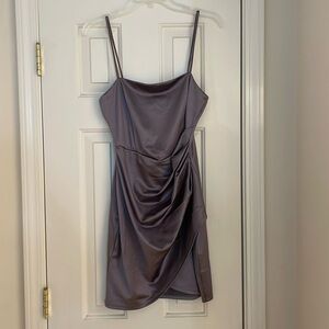 Lavender satin dress